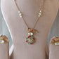 Antique Minakari Bird Pendant Set VNN556