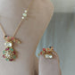 Antique Minakari Bird Pendant Set VNN556