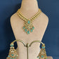 Victorian Green Doublet Stone Necklace Set VNN567
