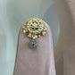 White Jadau Pendant Pearl Long Set VNN568