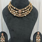 Pink Stone Layered Polki Necklace Set VNN571