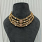 Pink Stone Layered Polki Necklace Set VNN571