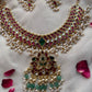 Emerald Ruby Pearl Jadau Necklace Set VNN602
