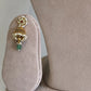 Gold Plate Jadau Motif Green suzani Chokar Set VNN612