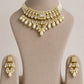 White Jadau Pearl Drop Necklace Set VNN614