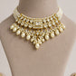 White Jadau Pearl Drop Necklace Set VNN614
