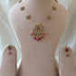 Antique Polki Pendant Chain Necklace Set VNN615