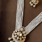 Floral Pendant Pearl Necklace Set VNN616