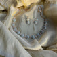 Turquoise Rose Gold Diamond Necklace Set VNN626