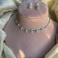 Turquoise Rose Gold Diamond Necklace Set VNN626