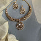 White Polki Hasli Necklace Set VNN633
