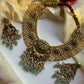 Gini Chandan Green Stone Necklace Set VNN634