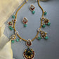 Minakari Peacock Motif Necklace Set VNN635