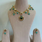 Minakari Peacock Motif Necklace Set VNN635