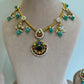 Minakari Peacock Motif Necklace Set VNN635