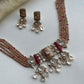 Beige Chauki Choker Set VNN643