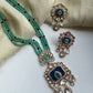Blue Green Chauki Necklace Set VNN644