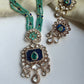 Blue Green Chauki Necklace Set VNN644