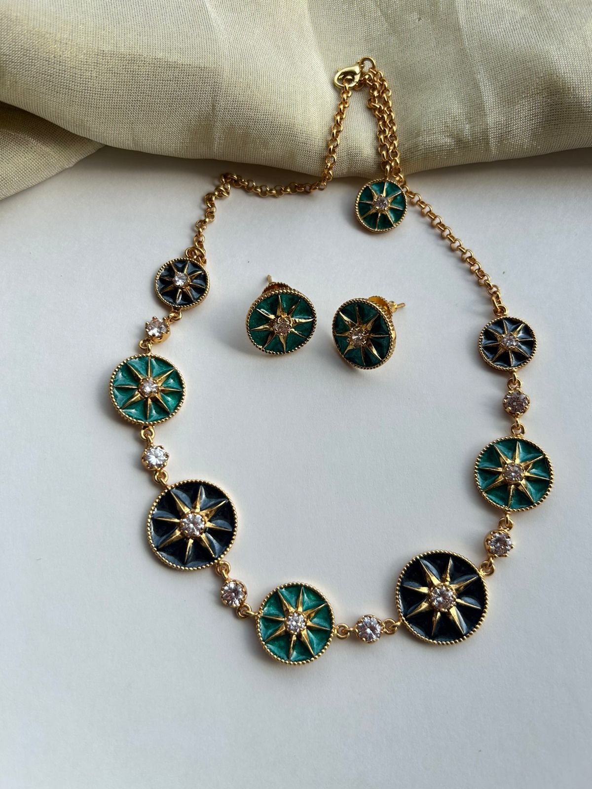 Enameled Necklcae Set VNN645
