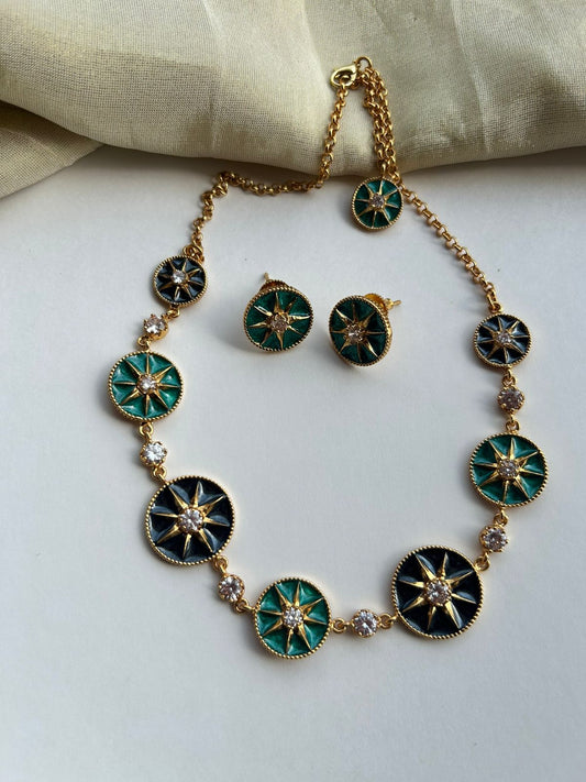 Enameled Necklcae Set VNN645