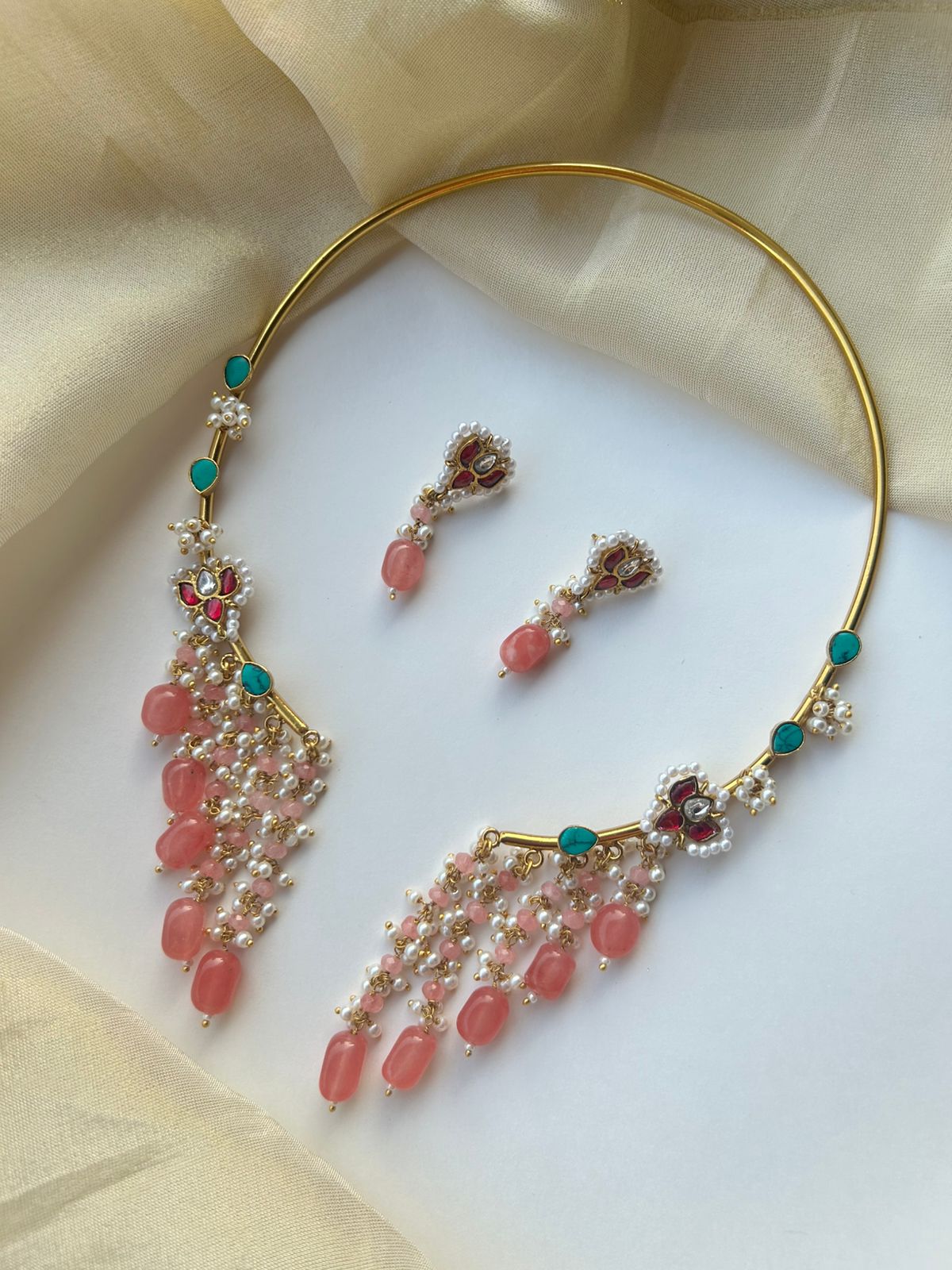 Lotus Hasali Necklace Set