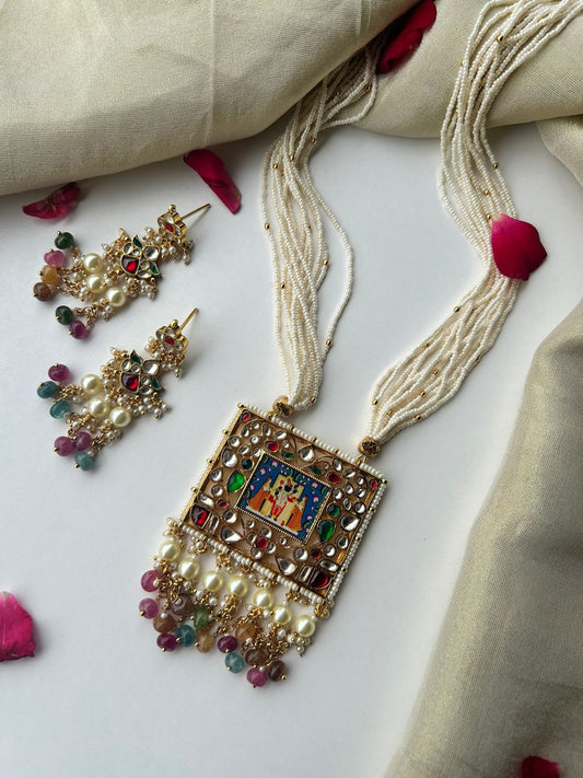 Shreenathji Pendant Jadau Set VNN655