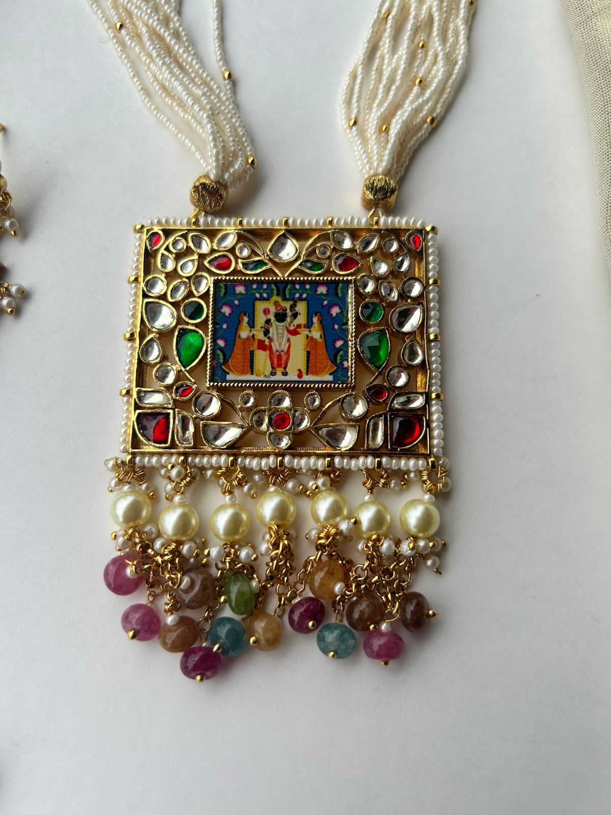 Shreenathji Pendant Jadau Set VNN655
