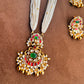 Flower Chand Jadau Pendant Set VNN676