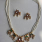 Flower Hanging Necklace Set VNN677
