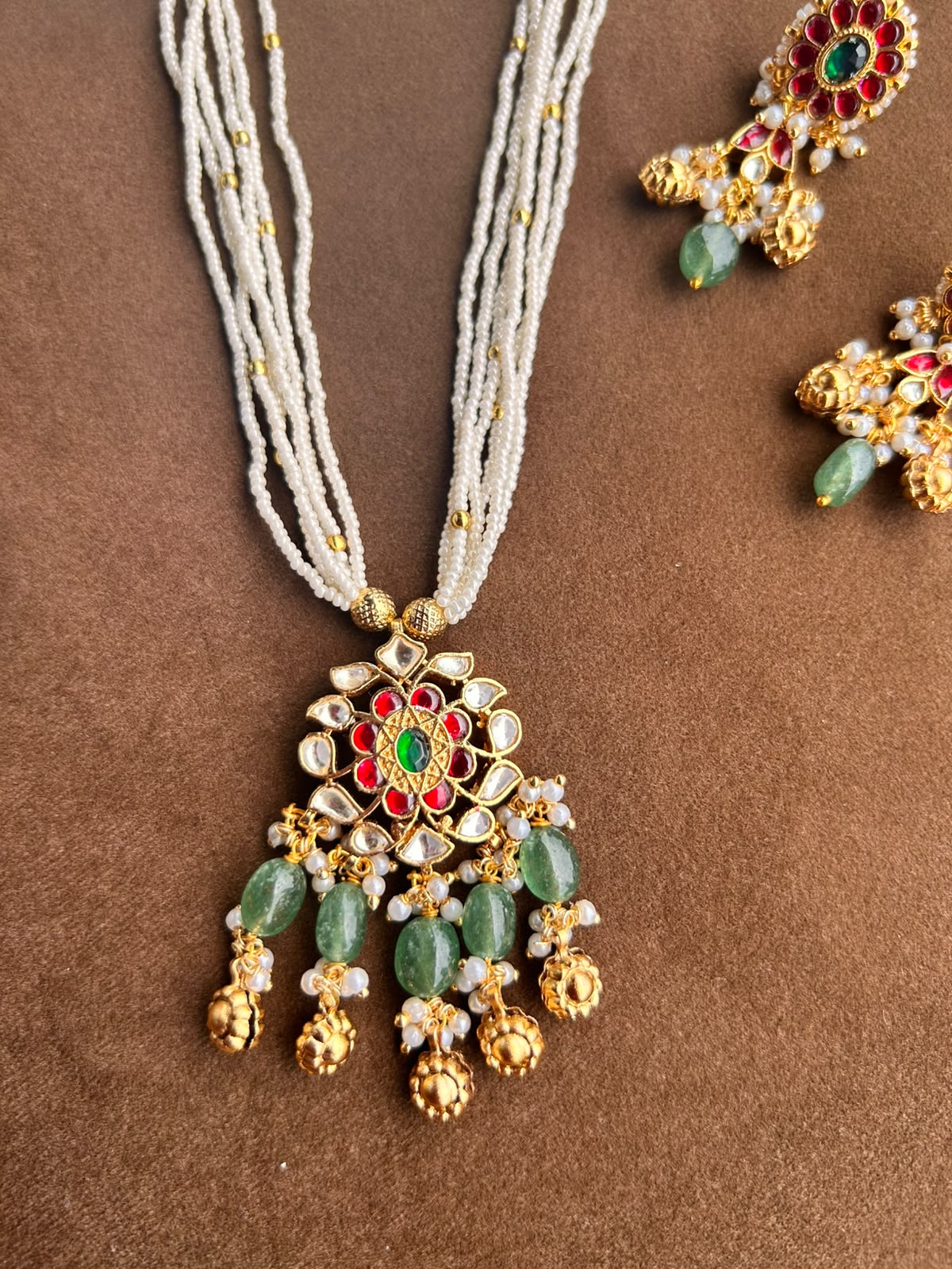 Shriratna Pendant Jadau Set VNN678