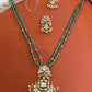Flower Chand White Jadau Pendant Set VNN686