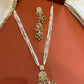 Mayur White Jadau Pendant Set VNN687