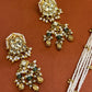 Mayur White Jadau Pendant Set VNN687