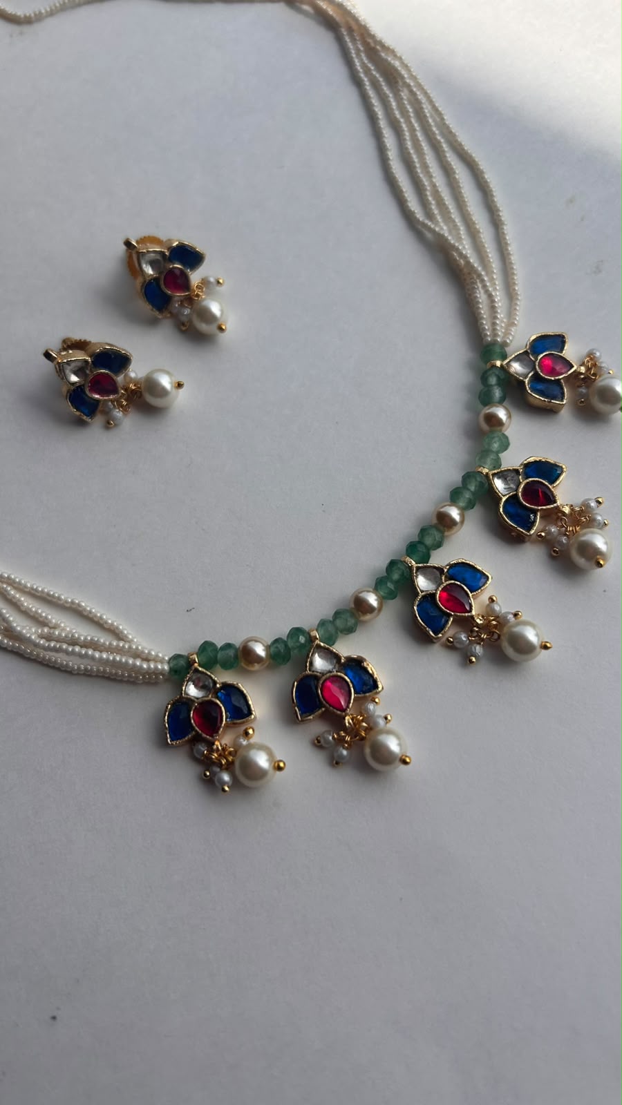 Lotus Hanging Necklace Set VNN688