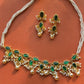 Green Leaf Jadau Necklace Set VNN689