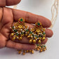 Red Jadau Gold Hanging Necklace Set VNN691