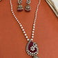Mayur Dull Pendant Rubi Pearl Long Set VNN693
