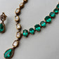 Moissanite Pan Tealgreen V Shape set VNN697