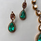 Moissanite Pan Tealgreen V Shape set VNN697