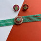 Rubi Mint Green Oval Moissanite Choker Set VNN701