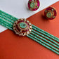 Rubi Mint Green Oval Moissanite Choker Set VNN701