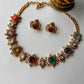 Navratna Moissanite Necklace Set VNN702