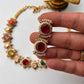 Navratna Moissanite Necklace Set VNN702