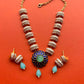 Blue Takkar Moissanite Necklace Set VNN707