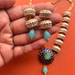Blue Takkar Moissanite Necklace Set VNN707