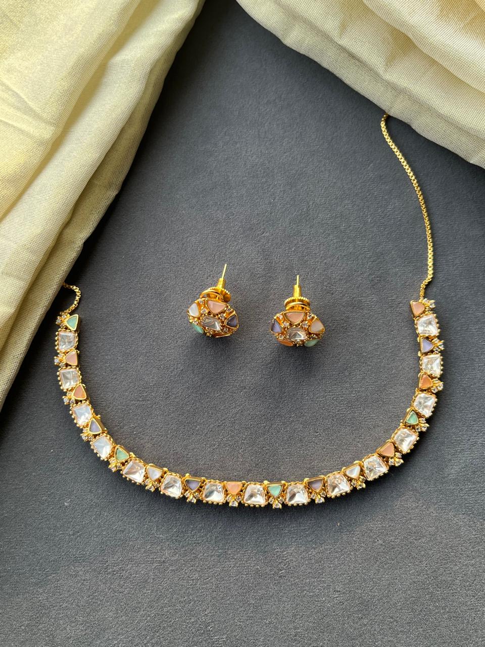 Nira Style Multi Coloured Necklace Set VNN716