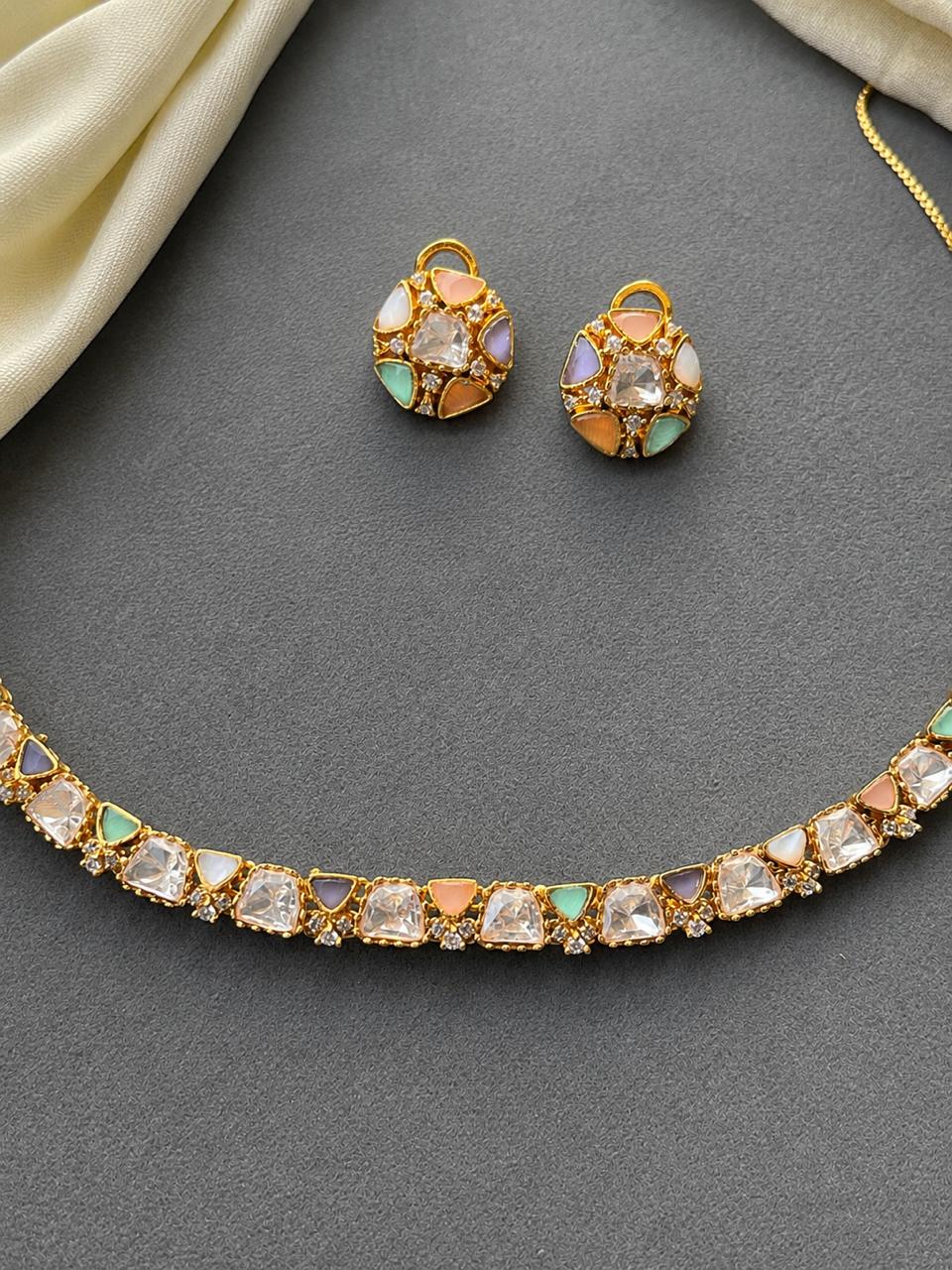 Nira Style Multi Coloured Necklace Set VNN716