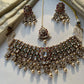 Mint Green Rubi Bridal Necklace Set With Tika VNN724