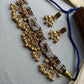 Blue Gadi Pata Heritage Necklace Set VNN735