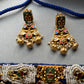 Blue Gadi Pata Heritage Necklace Set VNN735